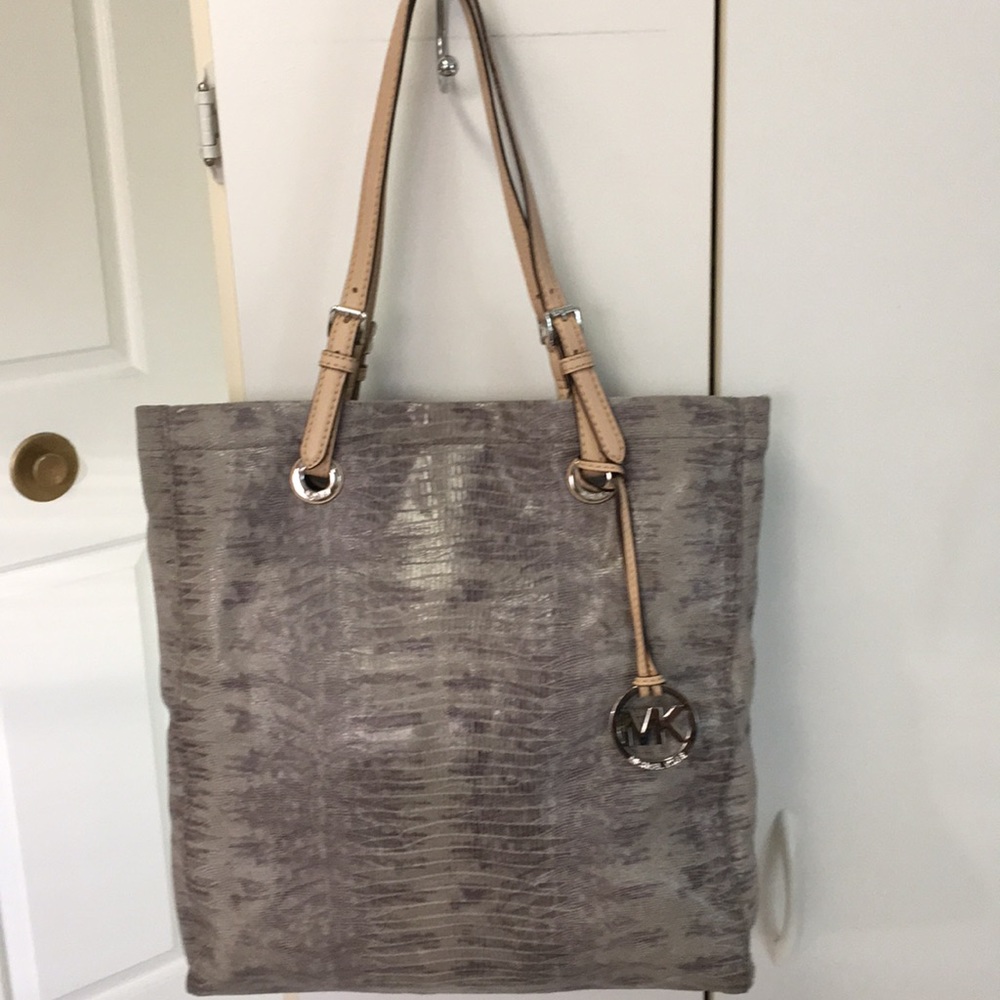 Pre-owned Michael Kors Gray Faux snakeskin Purse